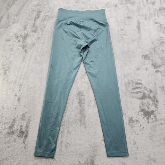 Adidas Leggings Womens S Green Climalite Logo Spellout Athletic Yoga Running Gym - Picture 4 of 12